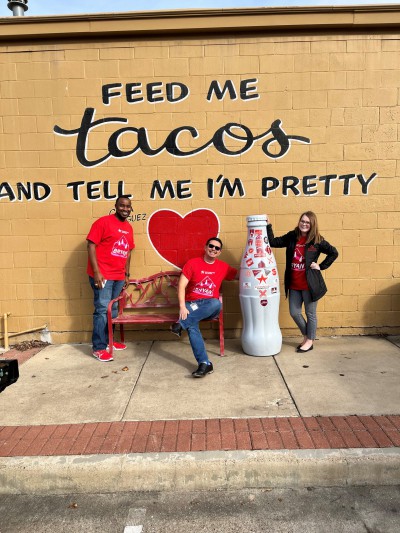 CCSWB heroes looking pretty in front of a mural outside Casa Rodriguez on Jan. 12, 2022. Along with being a corner stone of downtown Bryan, Casa Rodriguez also contributes to several murals across the city.