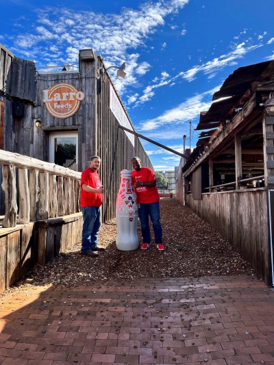 Bryan heroes and the Recognition Roadtrip Bottle share one last farewell with the Dixie Chicken on Jan. 12, 2022.