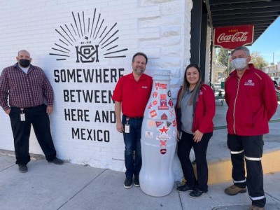 Del Rio heroes send off the Recognition Roadtrip Bottle as it heads south for its next stops on the Recognition Roadtrip!