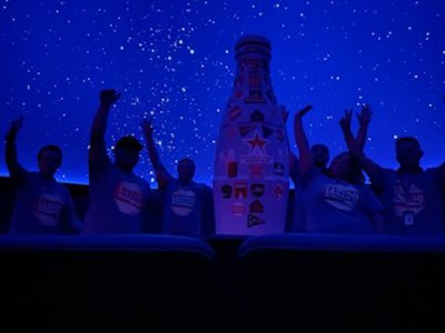 The stars at night really are big and bright in Texas! Laredo heroes and the Recognition Roadtrip Bottle shoot for the stars at the Texas A&M International University Planetarium on March 3, 2022. Opened to the public in 2005, the Planetarium is one of the most sophisticated in the state of Texas. The 4k digital dome projection system has two digital projectors that display a 360˚ view from any part of the universe.